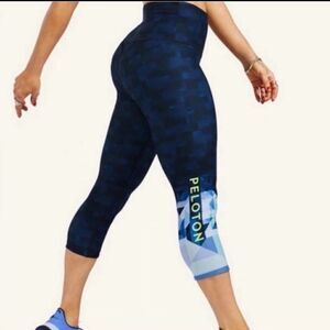 Peloton x WITH Pyramid High Waist Blue Capri Leggings (S)